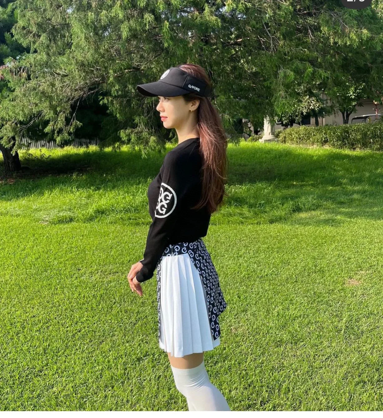 Autumn winter new golf ladies long sleeve sweater T-shirt knit fashion trend simple sports jersey women soft and comfortable