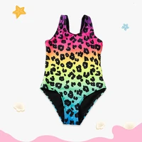 color leopard print girl one piece swimsuit baby swimwear children hot spring bikini outdoor beach summer swimming suit for kids