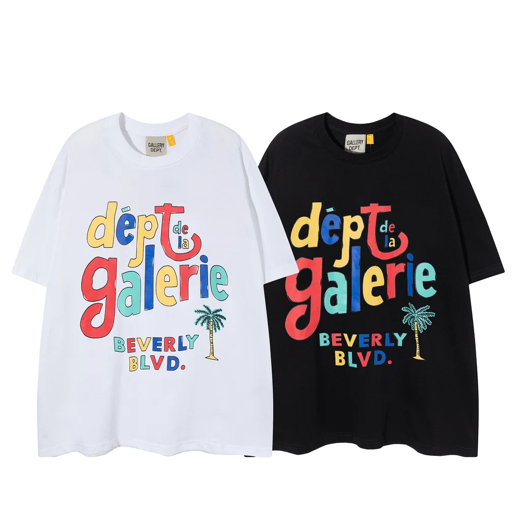 

New fashion summer GALLERYS male hip-hop street T-shirt cotton short-sleeved DEPTS sportswear short-sleeved letters casual