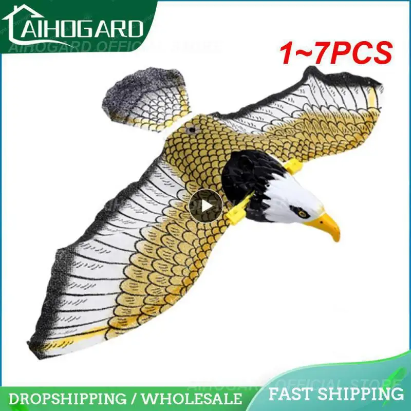 

Искусственная приманка в виде летающего ястреба, приспособление для отпугивания птиц, отпугиватель птиц, Отпугиватель голубей для сада, пугала, двора, 1 ~ 7 шт.