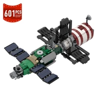 moc technical spacecraft international space station building blocks satellite exploration high tech diy toys for children gifts
