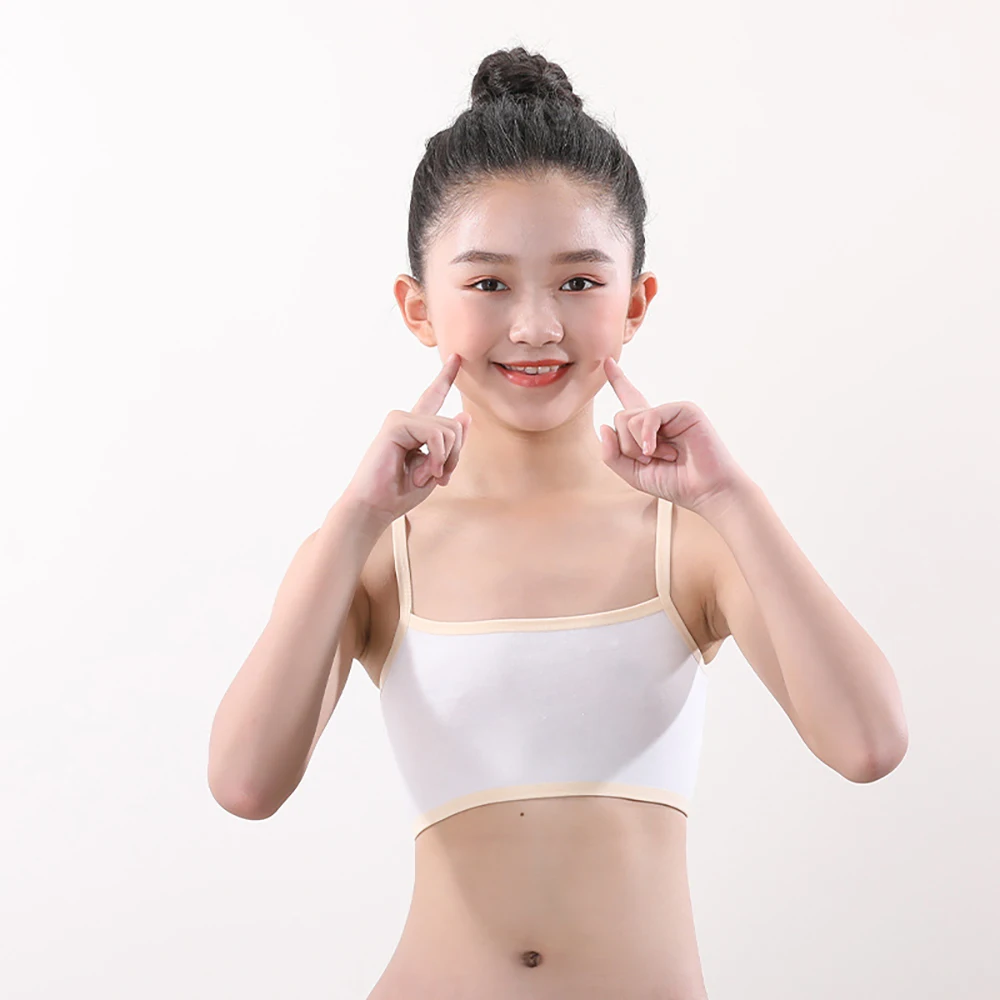Хлопковый тренировочный бюстгальтер для девочек спортивные бюстгальтеры
