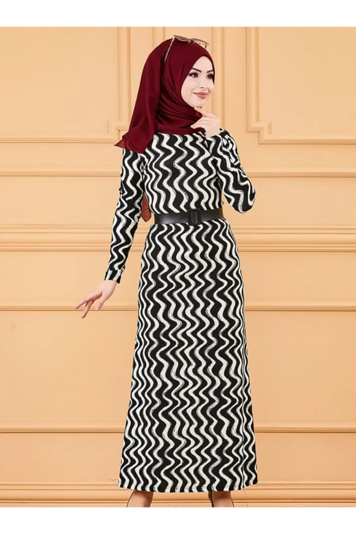 

Платье с принтом черный Дубай, индейка кафтан абайя мусульманская одежда платья Vestido мусульманский хиджаб шикарный топ Арабская Американск...