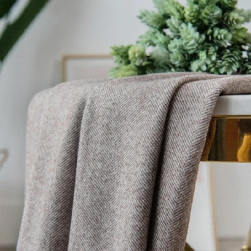 Шерсть Полиэстер Модная одежда Ткань Осенне-зимний костюм Пальто Жилет Мягкая