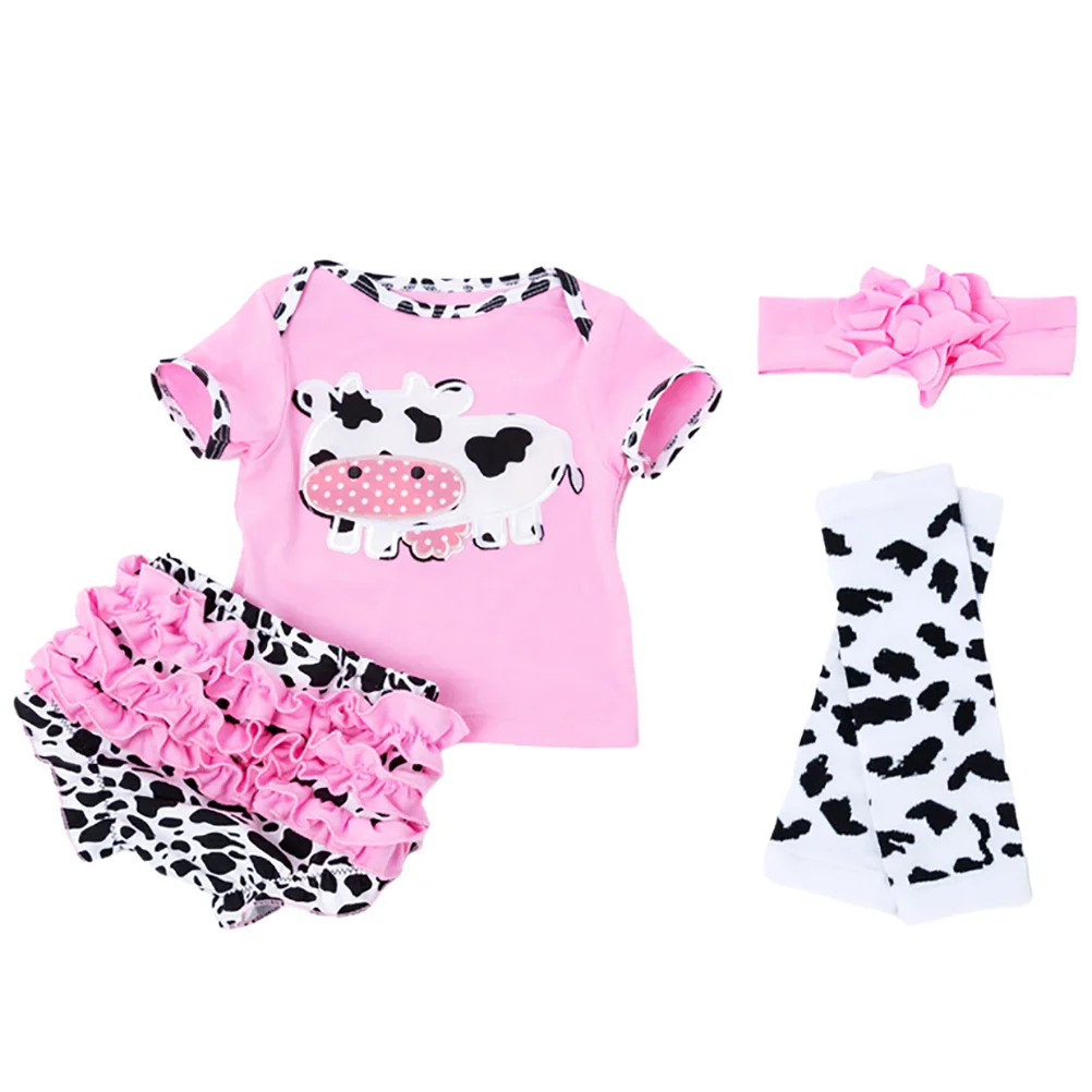 

Cow Clothes Accessories Outfit Reborn Dolls Matching Clothing Baby Girl Newborn