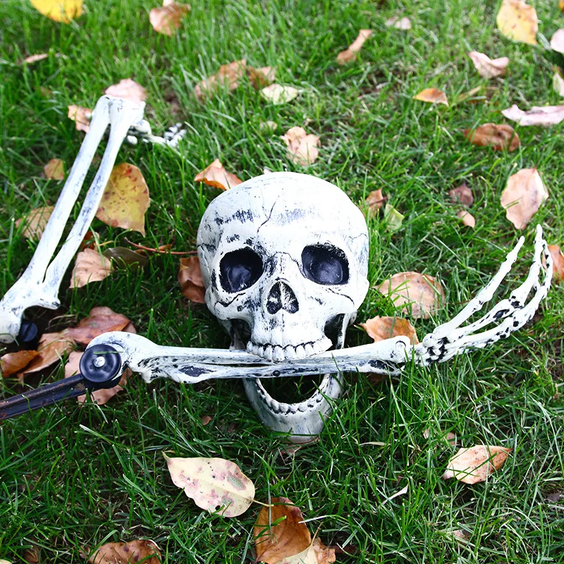 

Realistic Halloween Skeleton Stakes Decorations,Skull & Hands with Lawn Stakes,Skeleton Stakes for Halloween Yard Outdoor Decor