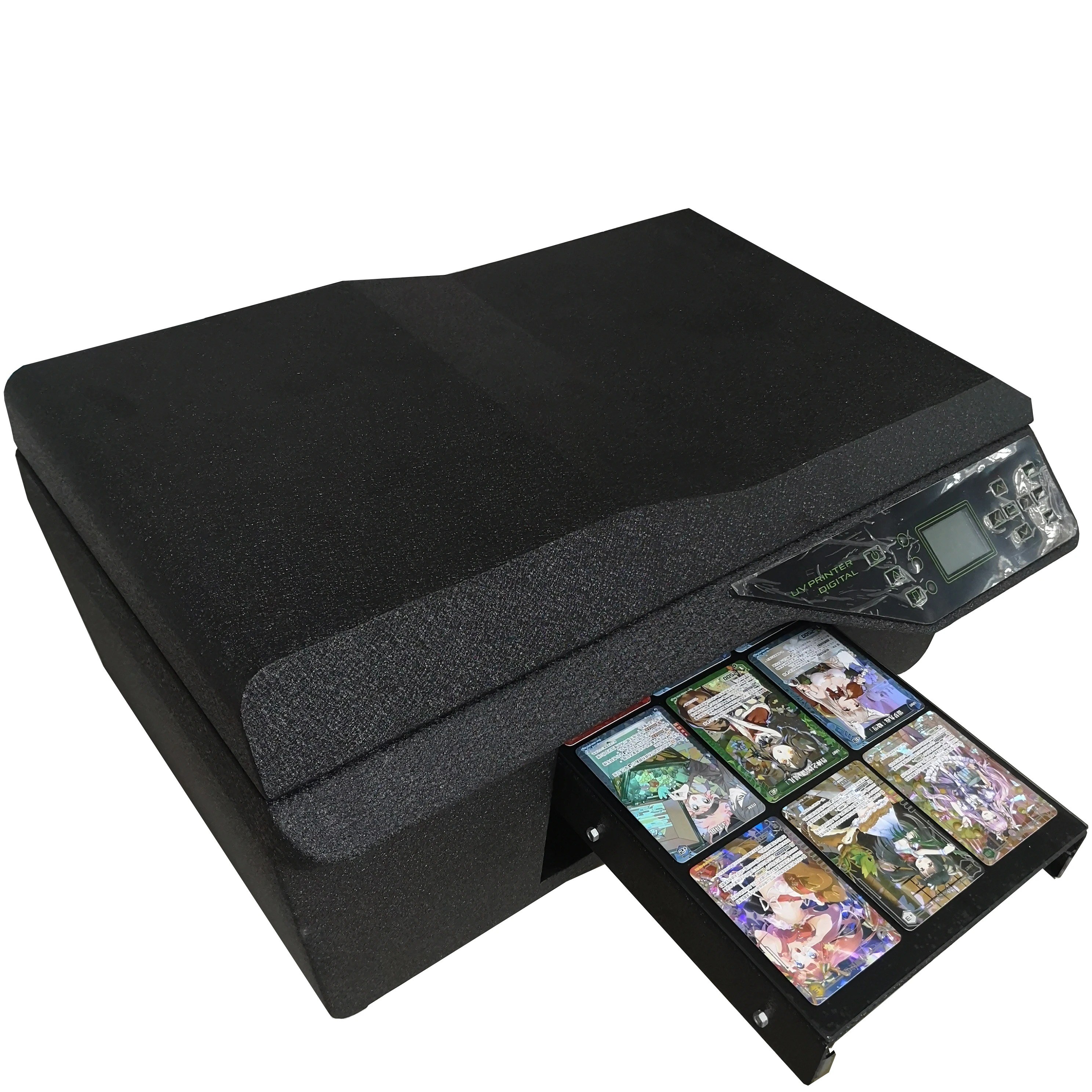 

Professional free shipping AMJ L800 hologram trading game card UV printer