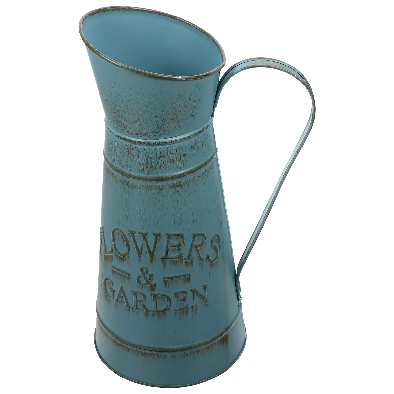 

Vase Flower Metal Bucket Rustic Jug Pitcher Shabby Farmhouse Milk Can Galvanized Chic Vases Vintage Flowers Iron Decorative Pot
