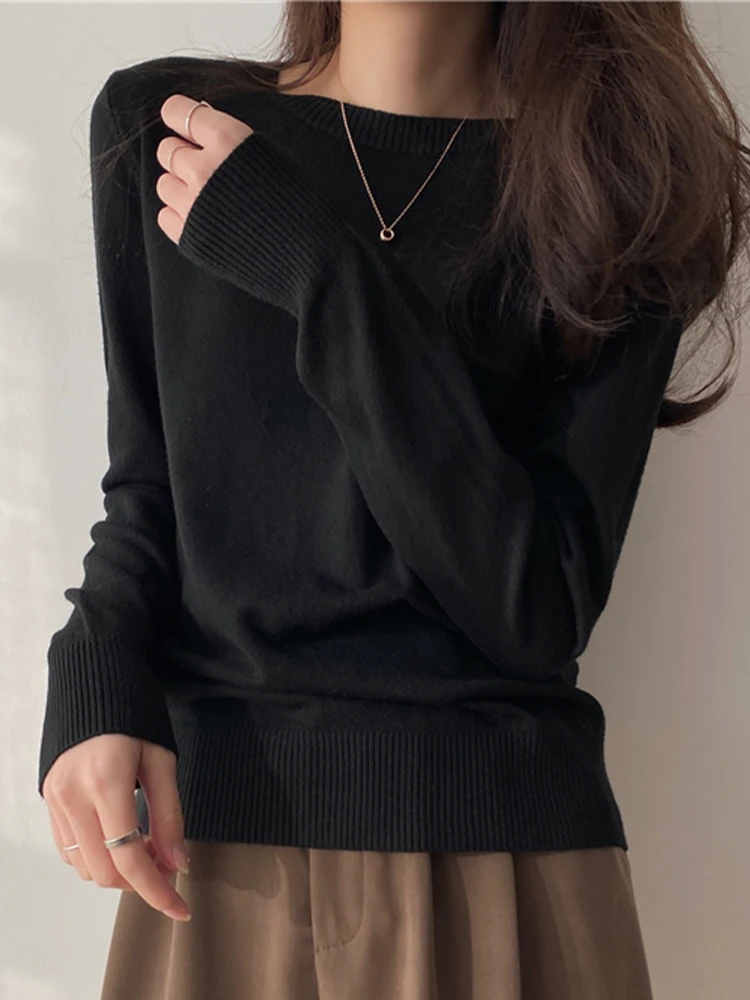 Qiaojia · Classic Just Need Early Autumn Long sleeve Knit Top Solid Inner wear Bottoming Shirt