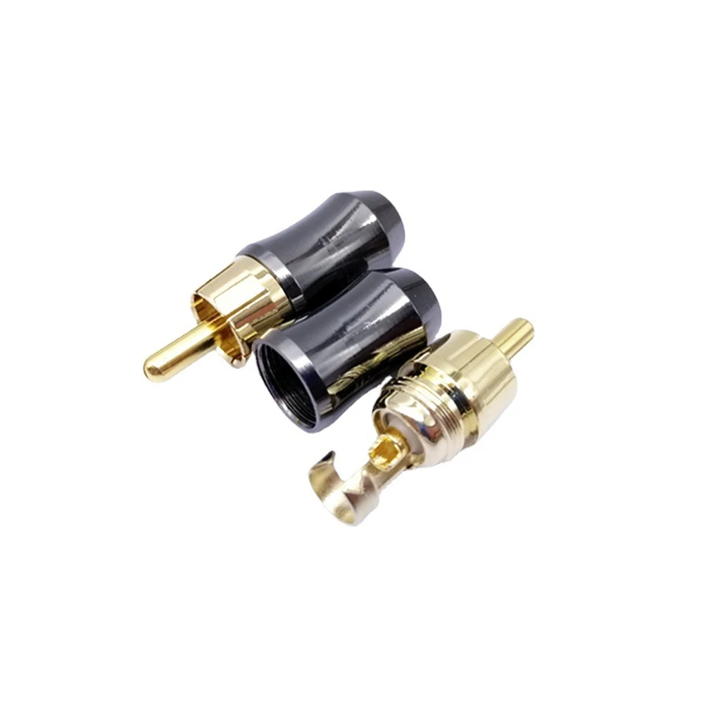 

1PCS RCA Connector L/I Type HIFI RCA Terminals Copper Gold Plated Audio Amplifier RCA Plug Supporting Up To 6.5mm Cable Durable