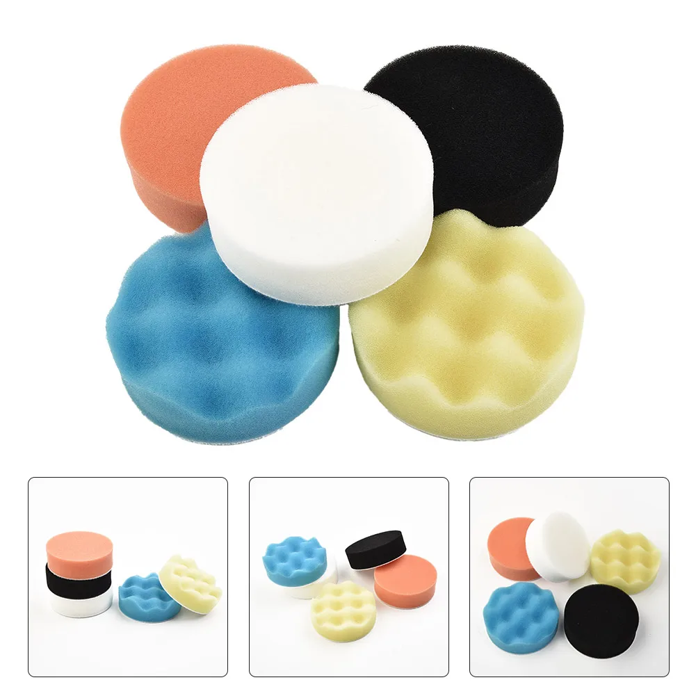 

50pcs 3 Inch/75mm Car Polishing Sponge Foam Pads Discs Car Cleaning Buffing Waxing Tool Car Body Scratch Repair Tool
