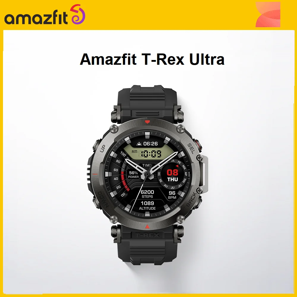 

New Amazfit T Rex Ultra Smart Watch Dual-band GPS Rugged Outdoor Military-grade Smartwatch For Android IOS Phone