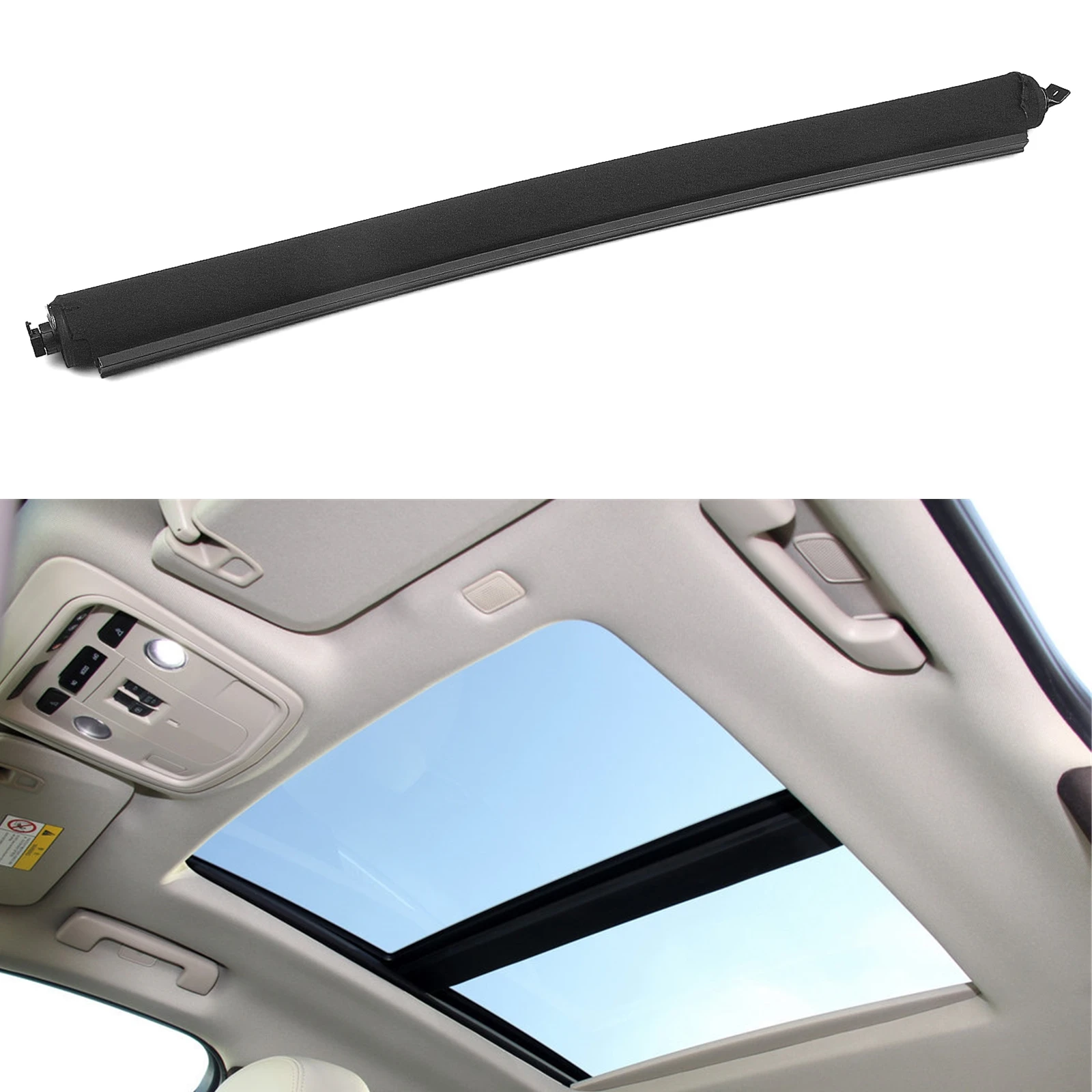 Black Gray Car Sunroof Shade Cover Curtain Window Dome Sun Roof Shield Roller Sunshade Replacement For Cadillac XTS 2013-2018