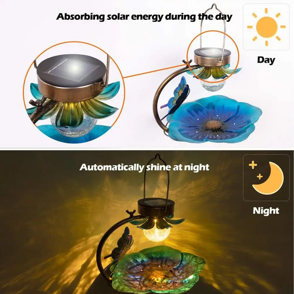 

Durable Wild Birdfeeder Wear-resistant Multicolored Bird Feeder LED Landscape Bird Feeder