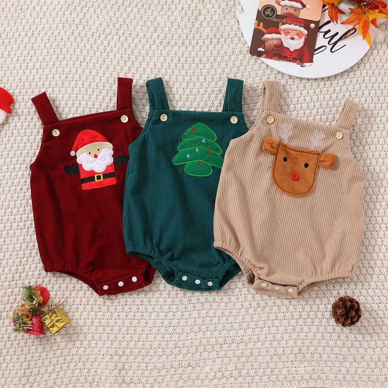 

ma&baby 0-18M Christmas Newborn Baby Romper Toddler Infant Boys Girls Corduroy Deer Santa Jumpsuit Cute Xmas Costumes Clothing