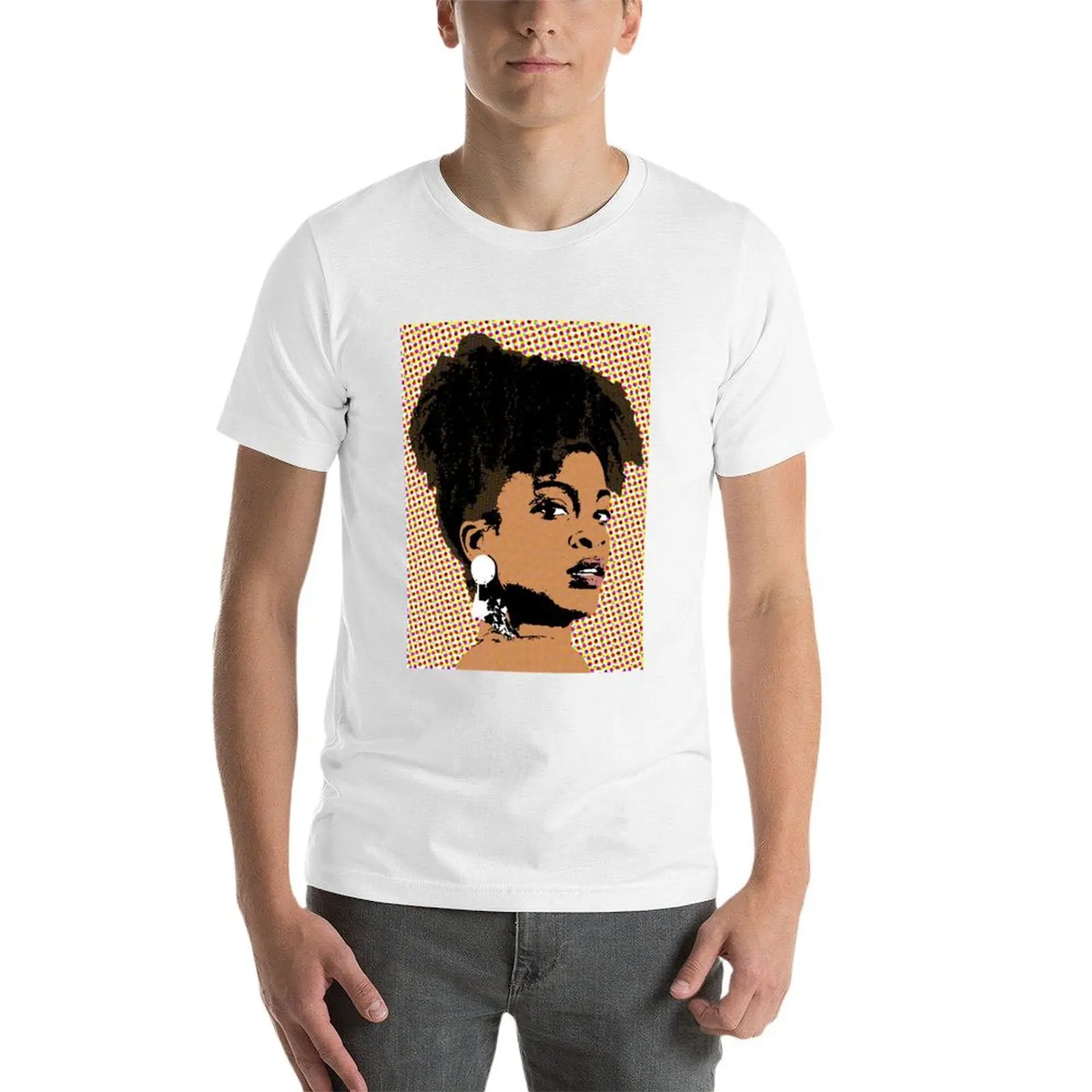Фото Футболка Ari Lennox в стиле поп-арт, базовая, стандартного кроя, повседневная. №3