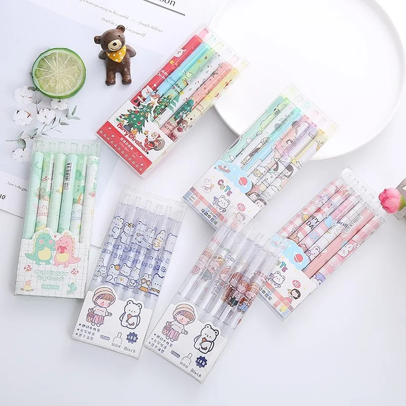 

Stationery Kawaii Melody Girls Creative School Student 6Pcs Box Nice Work Press Pen