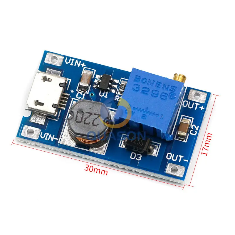 2A boost board DC-DC модуль широкий вход напряжения 2 24V L 5912 28V Регулируемый 2577 |