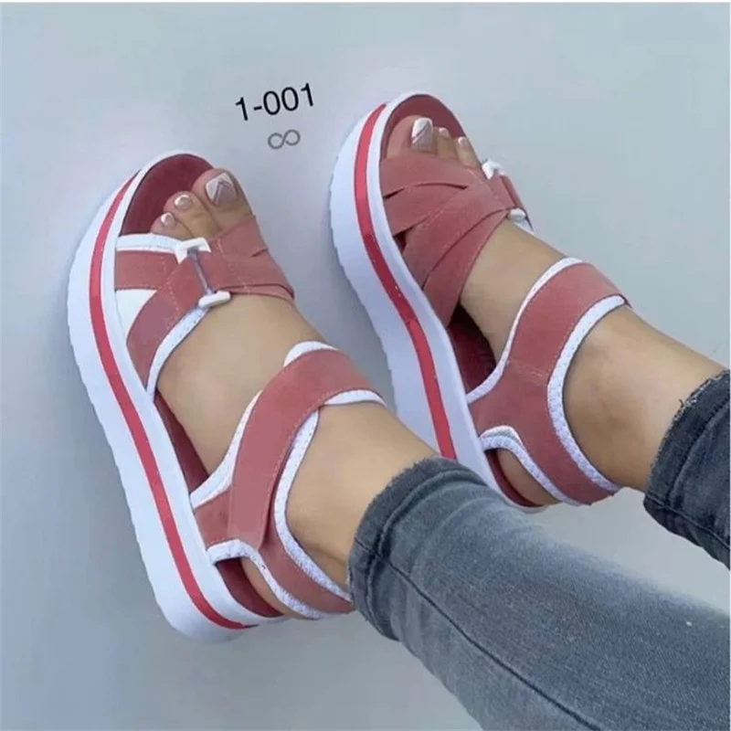New oversized lady sandals with thick soles Fish mouth style casual sandals