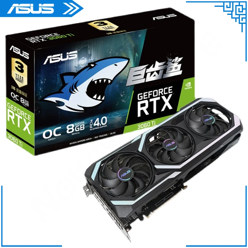 

ASUS ATS-RTX3060TI-O8G-GAMING NVIDIA® GeForce RTX™ 3060 TI OC Edition 8GB GDDR6 LHR Version Graphics Video Card