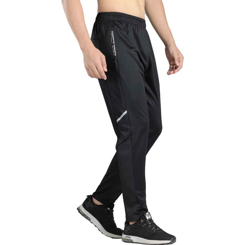 

Men Running Pants Drawstring Quick Dry FashionTraining Sweatpants Nylon Patchwork Reflective Casual Fitness Workout Trousers