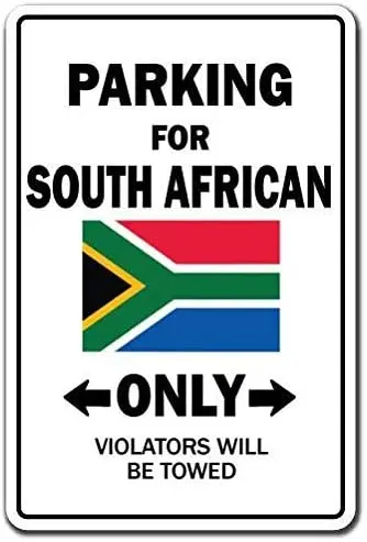

Parking for South African Only Tin Sign Metal Wall Sign Yard Road Parking Sign 20x30cm'30x40cm