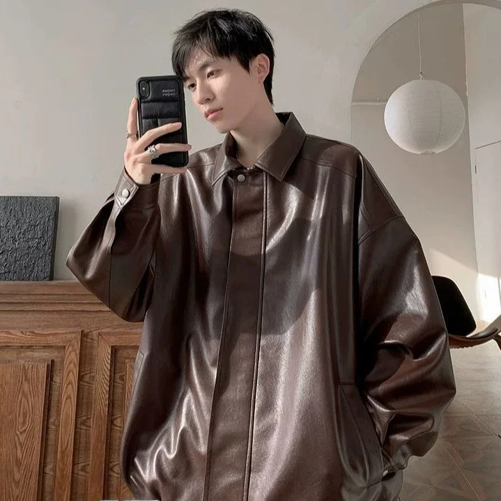 Американская винтажная кожаная одежда Верхняя Мужская весенне-осенняя