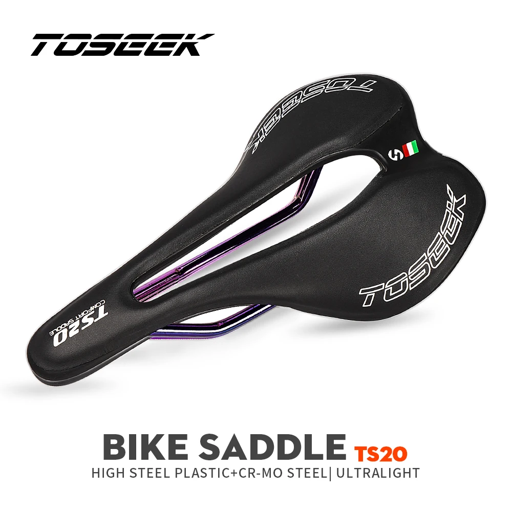 

TOSEEK TS20 Ultralight Selle Saddle Bicycle Vtt Racing Seat Wave Road Bike Saddle For Men Sans Cycling Seat MTB Bicycle Saddle