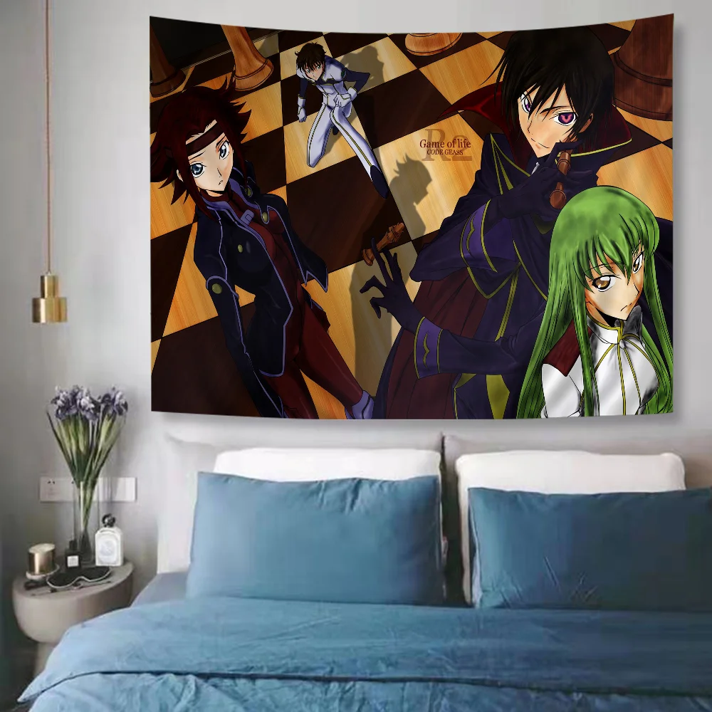 Anime Julius Kingsley C-codes-G-Geass Cartoon Tapestry For Living Room Home Dorm Decor INS