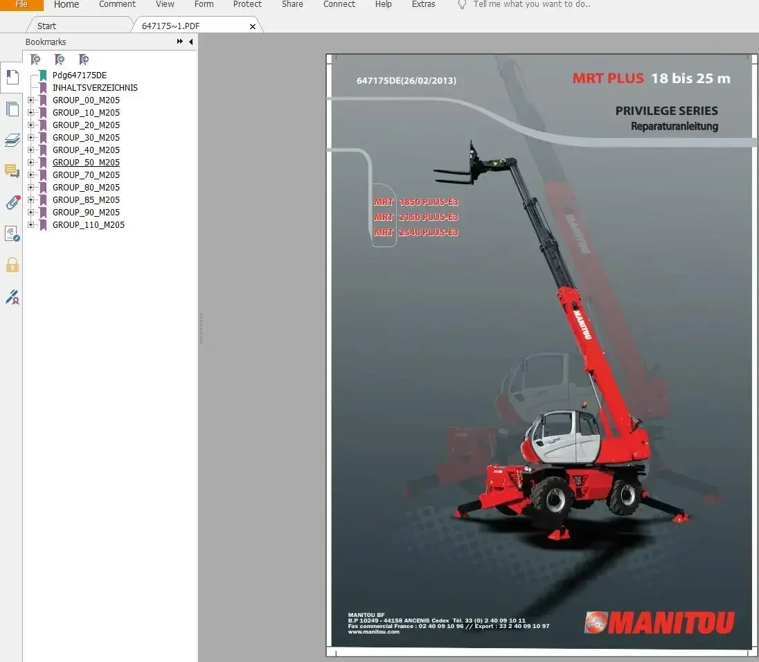 Фото TruckEPC3 Manitou Machinery 2,72 ГБ PDF немецкий язык 2022, руководство по ремонту DVD №2