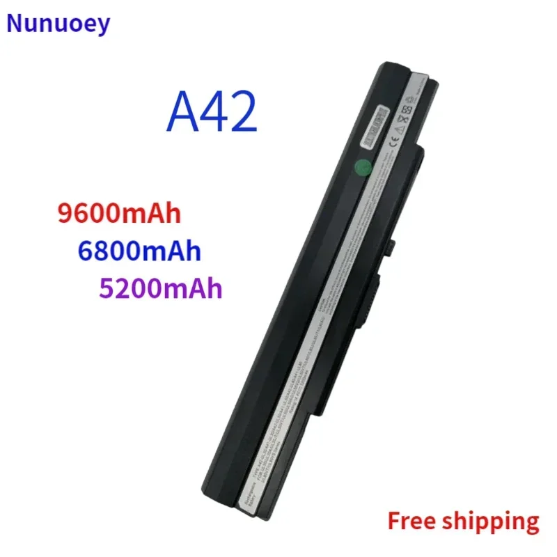 Фото Аккумулятор 9600 мАч для Asus U53F U53J U53JC U52F U43F U43J U43JC U33JC U33J UL80Vt UL50Vt UL30 UL50 UL80 A42-UL30 A42-UL50 №1