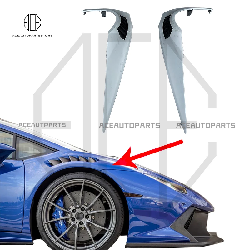 

High Quality Half Carbon Fiber V Style Auto Car Body kit Side Fenders For Lamborghini Huracan LP610 LP580 Perfect Fitment