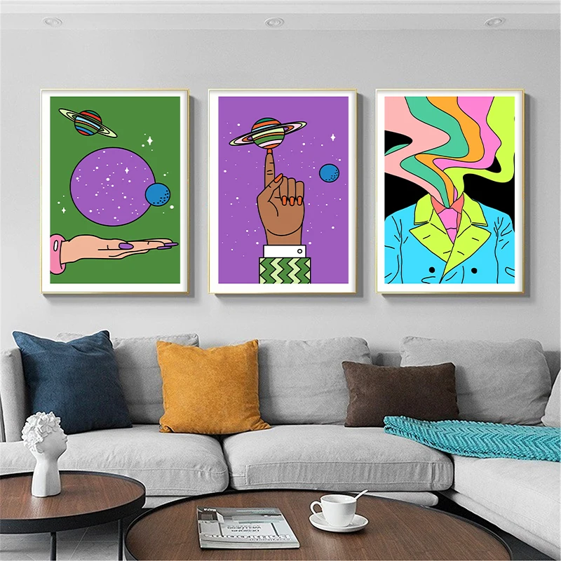Скандинавская Астрология для карьеры настенное искусство холст картина Триппи
