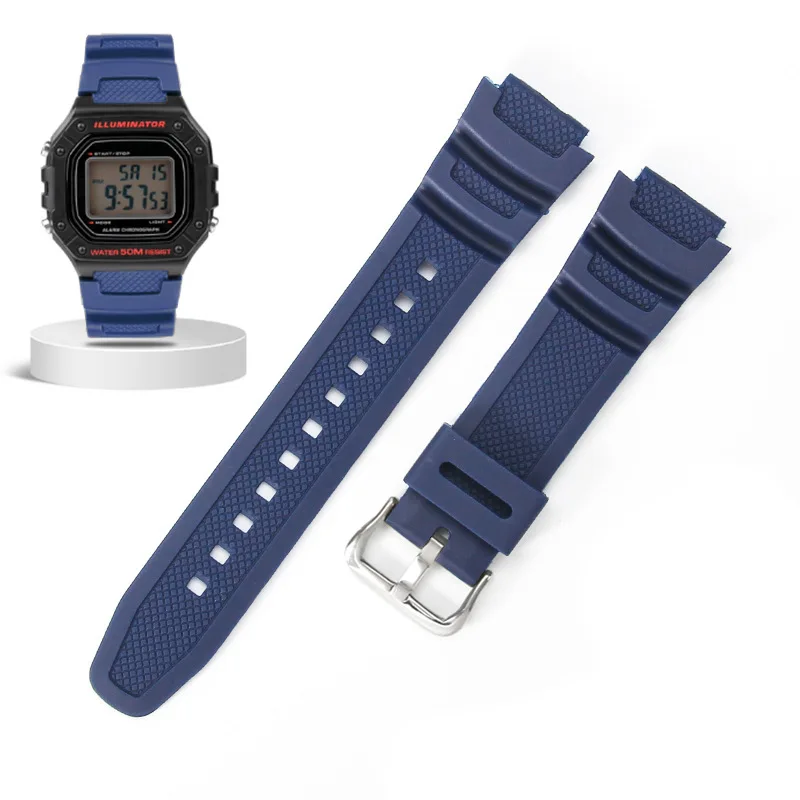 Фото Для Casio AE-1000 W-218H/S210/800H/216/210/200 AQ-S800 AEQ-110 SGW-300 F-108 MRW-200H/S300 18 мм ремешок для часов браслет браслет №4