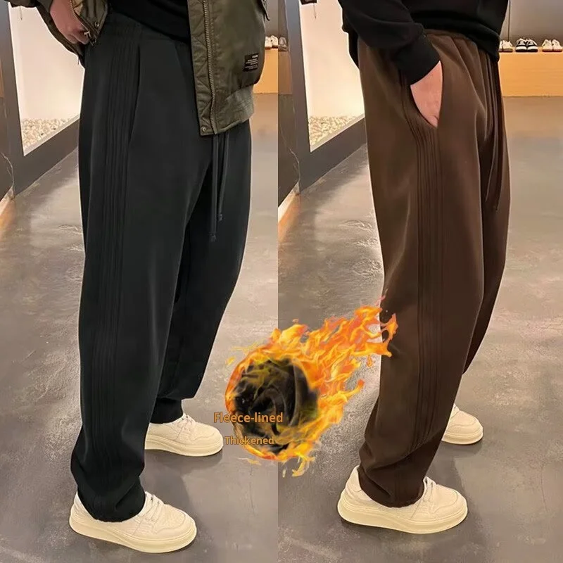 Зимняя мужская зимняя одежда большого размера спортивные штаны брюки для мужчин