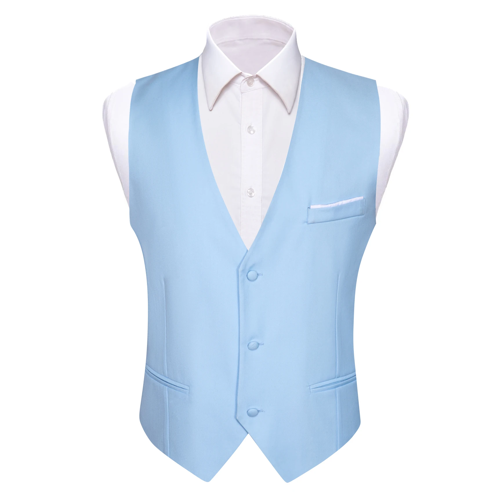 

Elegant Slim Fit Men's Sleeveless Vest New V-Neck Waistcoat Necktie Sets Casual Groom Party Wedding Designer Barry.Wang DM-2430