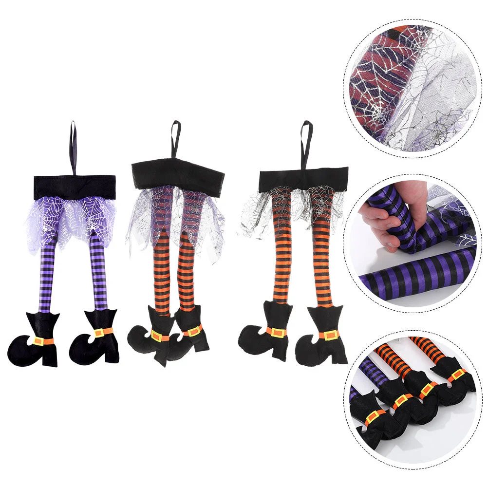 

Supplies Creative Halloween Decoration Decorative Props Scene Witch Legs Ornament