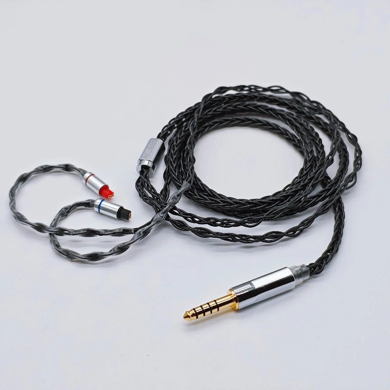 Для наушников Audio-Technica IM50, IM70, IM02, IM03 OCC посеребренный 8-жильный кабель 2,5 мм сбалансированный 4,4 мм для обновления с микрофоном (art.: 3920cb0b67e14) - 3920cb0b67e14