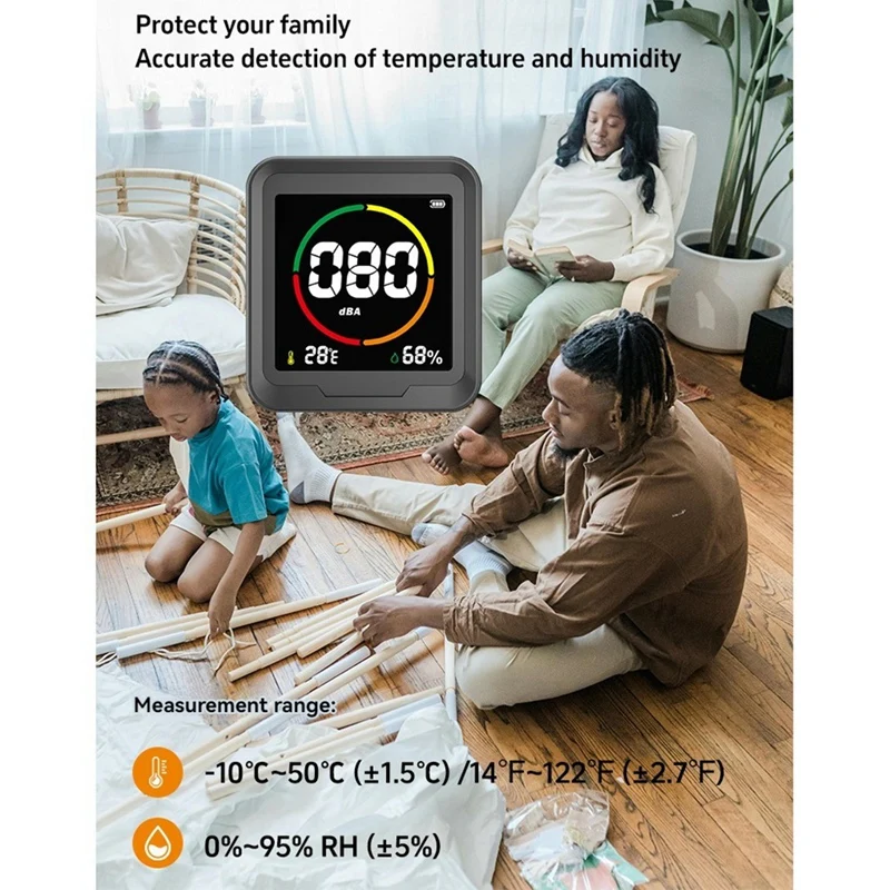 Измеритель децибел измеритель уровня звука диапазона портативный монитор со