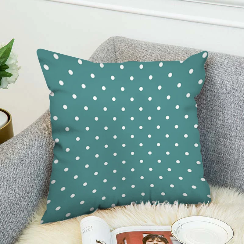 

Polka Dot Pattern Twin Size Bedding Pillowcase 40x40 Car Sofa Cover Decor Home Decoration Accessories Decorative Pillows for Bed