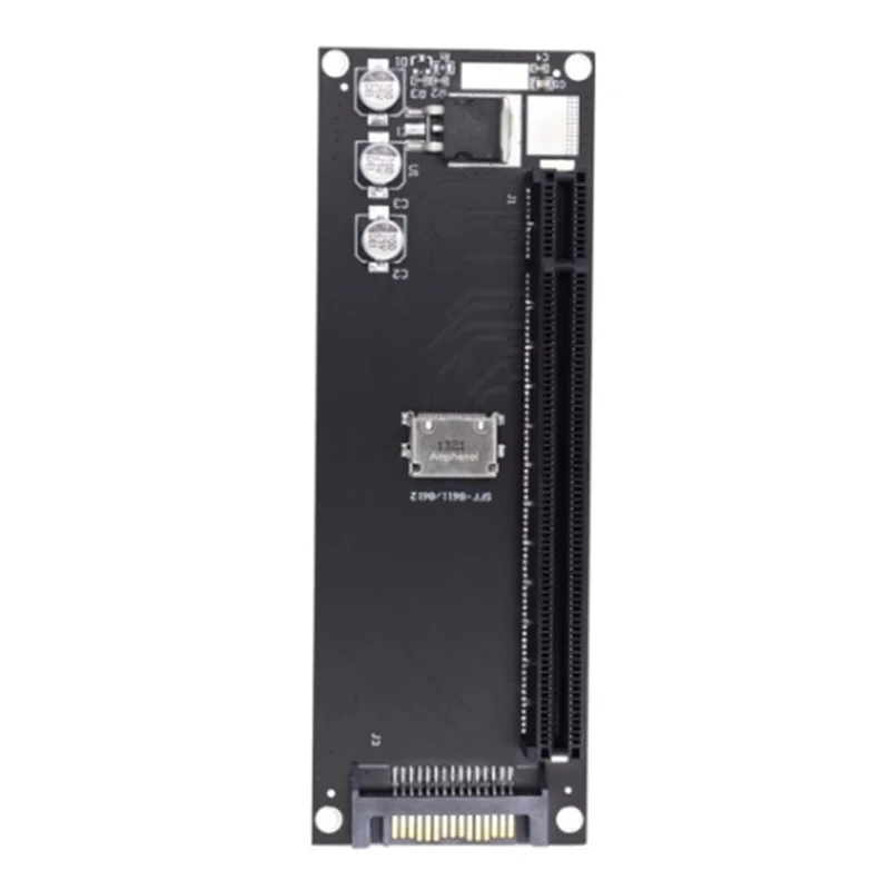 Переходник PCIe на телефон Oculink SFF-8611 to PCI-Express 16X 4X адаптер с портом питания SATA для