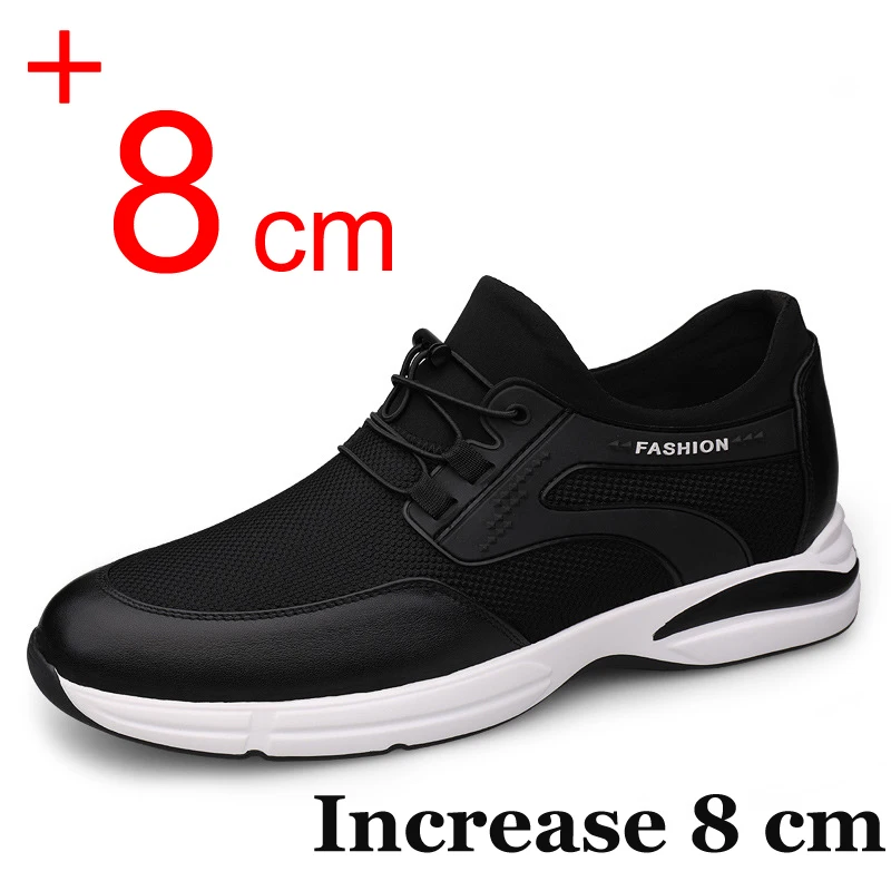 

Men Sneakers Elevator Shoes Hidden Heels Breathable Heightening Shoes For Men Increase Insole 6CM 8CM Sports Casual Height Shoes