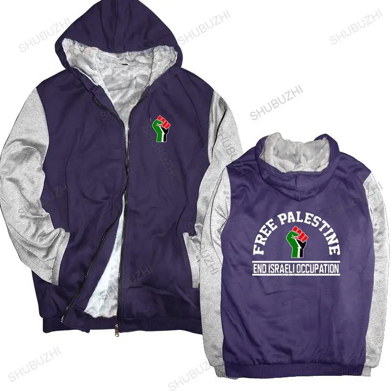

brand winter hoodie warm coat FREE PALESTINE GAZA Palastina ARAFAT brand winter jacket for boys male fleece hoody man sweatshirt