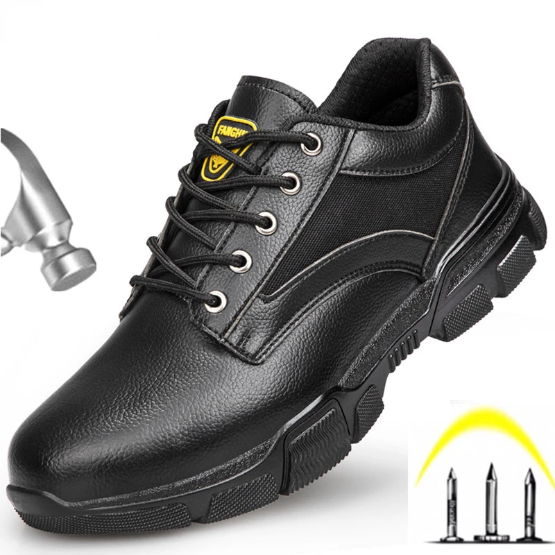 

Construction Safety Shoes Men Oil and Water Resistant Industrial Shoes Puncture-Proof Work Shoes Boots Men Steel Toe Shoes 2022