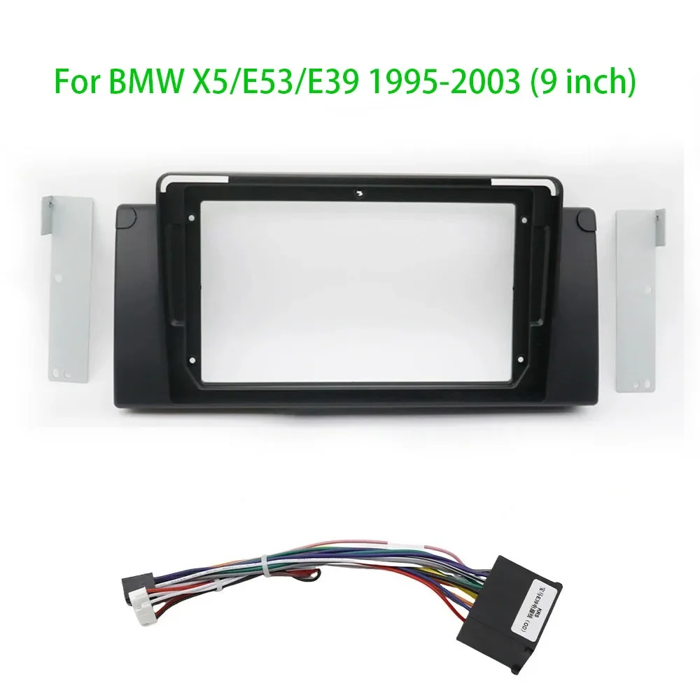 Фото Для BMW X5/E53/E39 1995-2003: Комплект для установки 9-дюймовой рамки-адаптера Android-магнитолы в приборную панель (автоаксессуары) №1