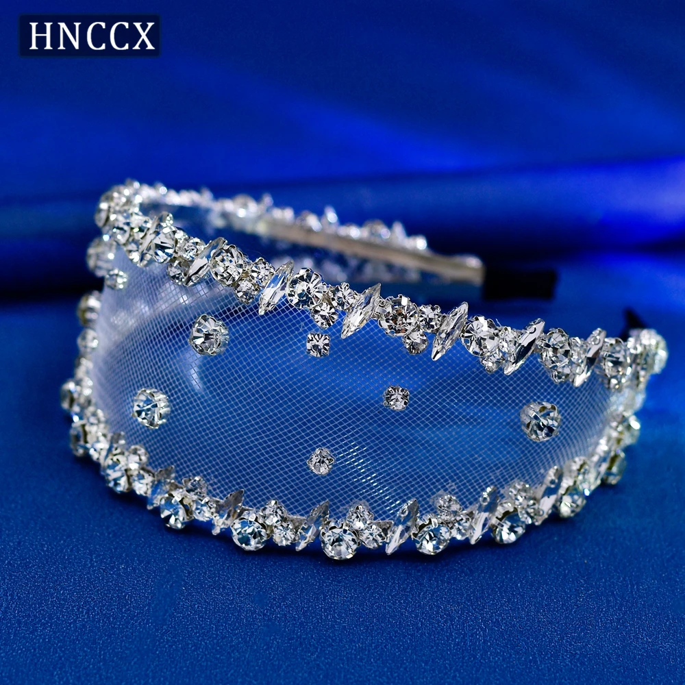Обруч для волос HNCCX Свадебный серебристого цвета Женская лента аксессуары