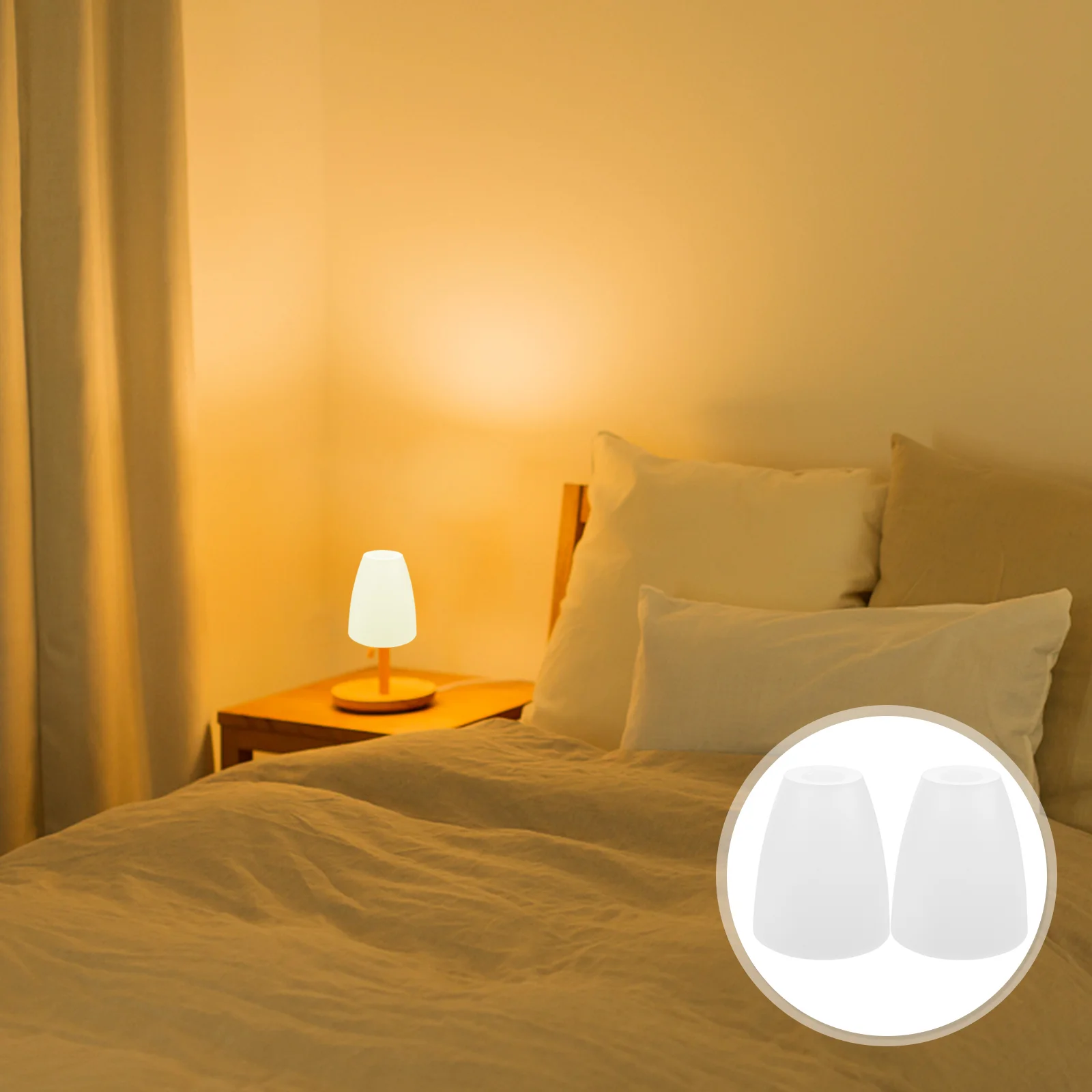 

2pcs Small Lamp Shade 30mm Opening Table Light Shade Desk Lamp Lampshade Supply