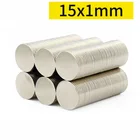 N35 15x1 неодимовый магнит 15 мм x 1 мм NdFeB Круглый супер мощный постоянный магнитный диск imanes 15x1мм