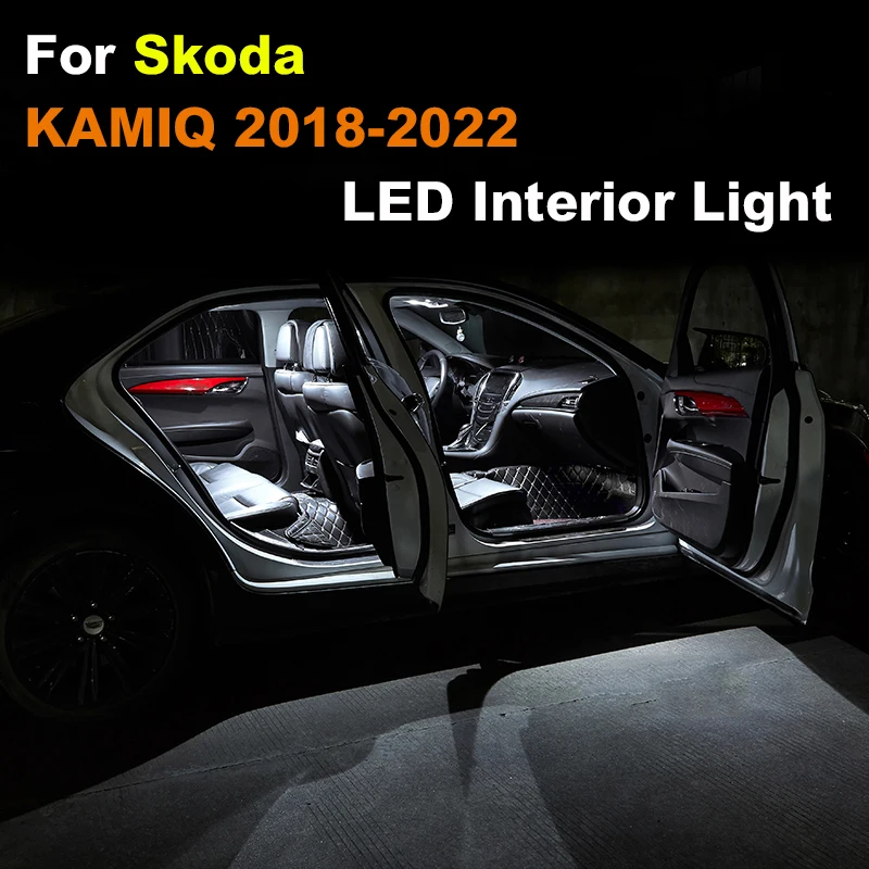 

Canbus Interior LED Light Kit For Skoda KAMIQ 2018 2019 2020 2021 2022 Car Vehicle Bulb Indoor Dome Map Trunk Auto Lamp No Error