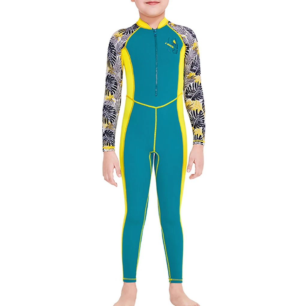 

1/2 Wetsuits Diving Suit Quick Drying Kids Wetsuit Girls Swimsuit Anti-jellyfish Breathe Freely for Snorkeling Surfing Blue S